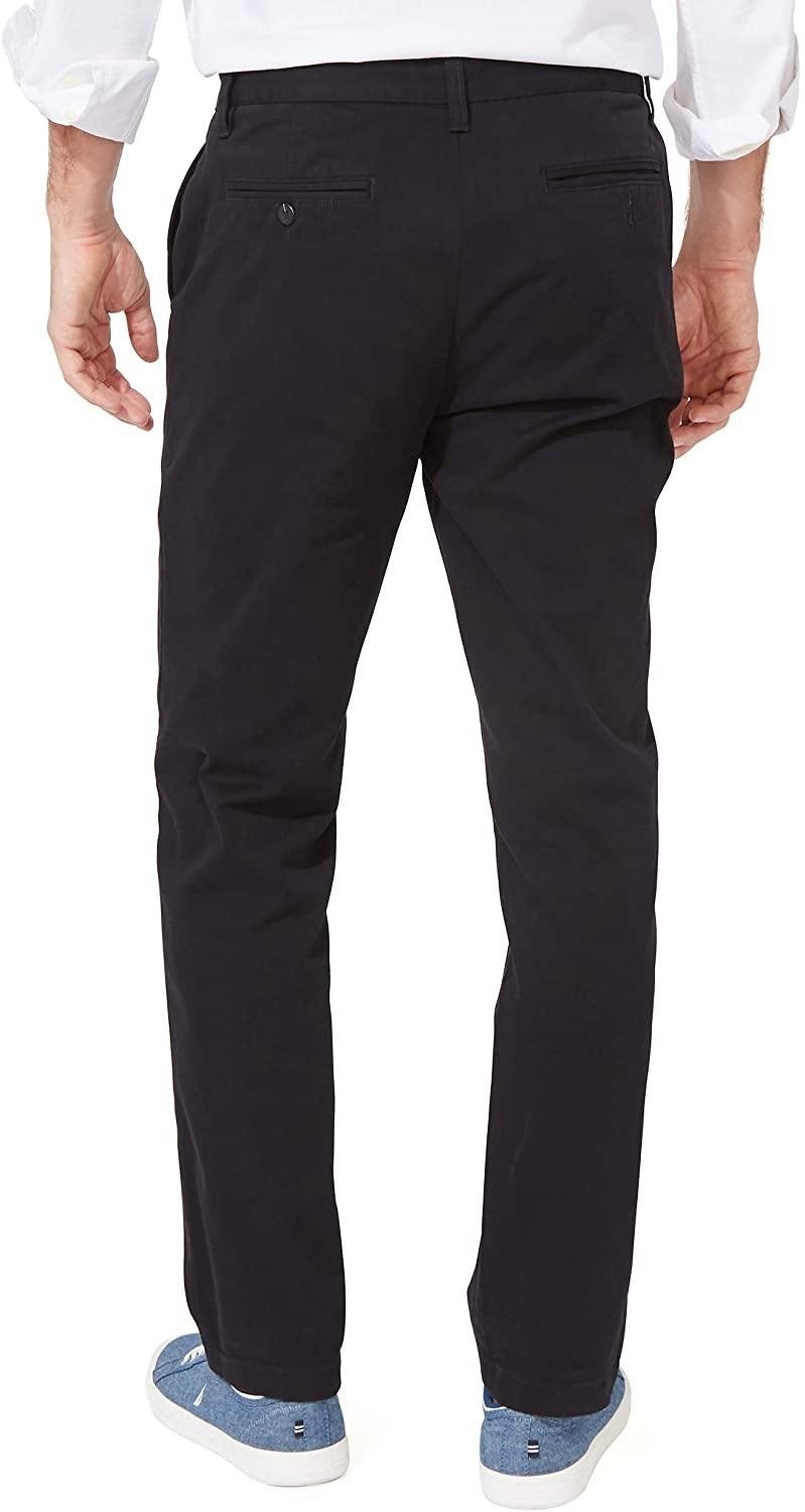 Nautica Men's Classic Fit Flat Front Stretch Solid Chino Deck Pant - JOY2ESpree