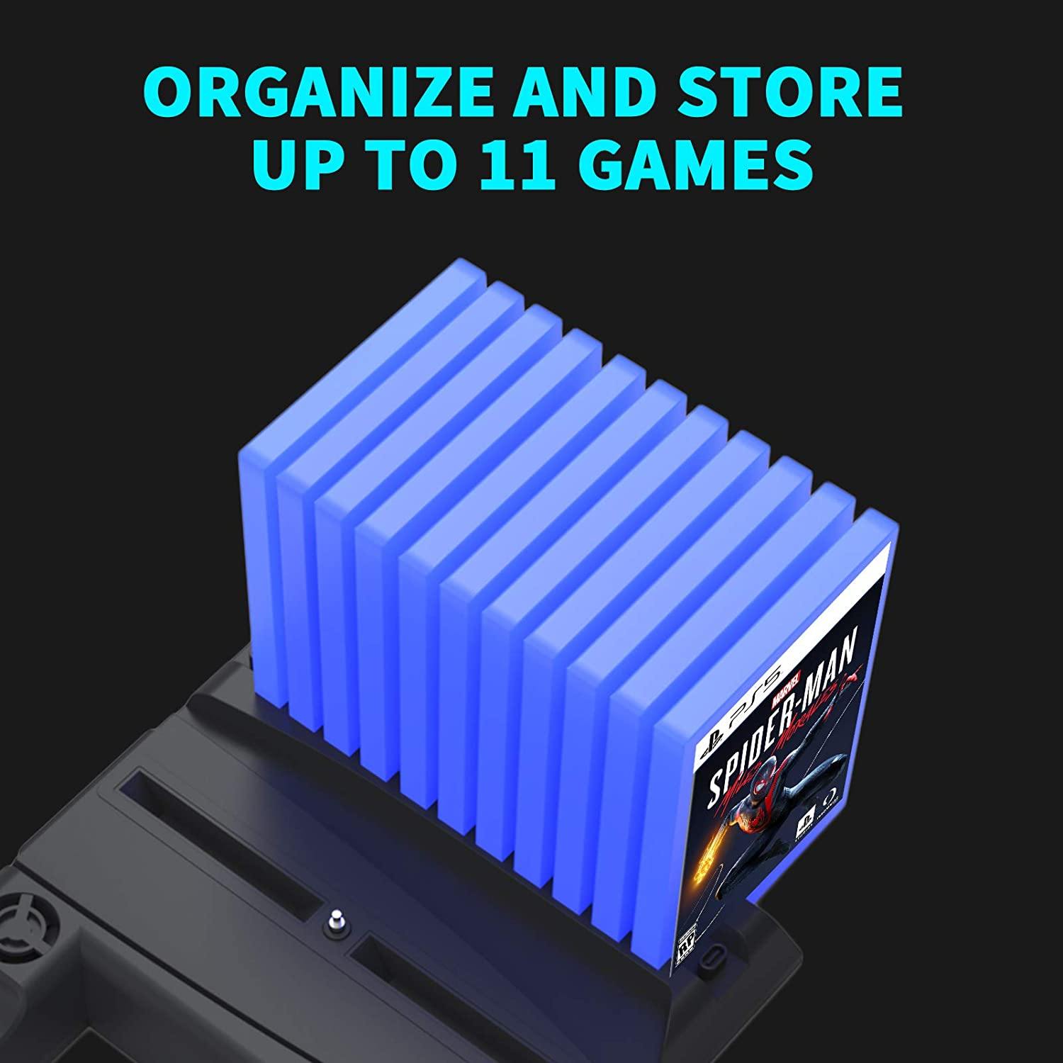 NexiGo PS5 Accessories Stand with Cooling Station for Playstation 5 Disc & Digital Editions - JOY2ESpree