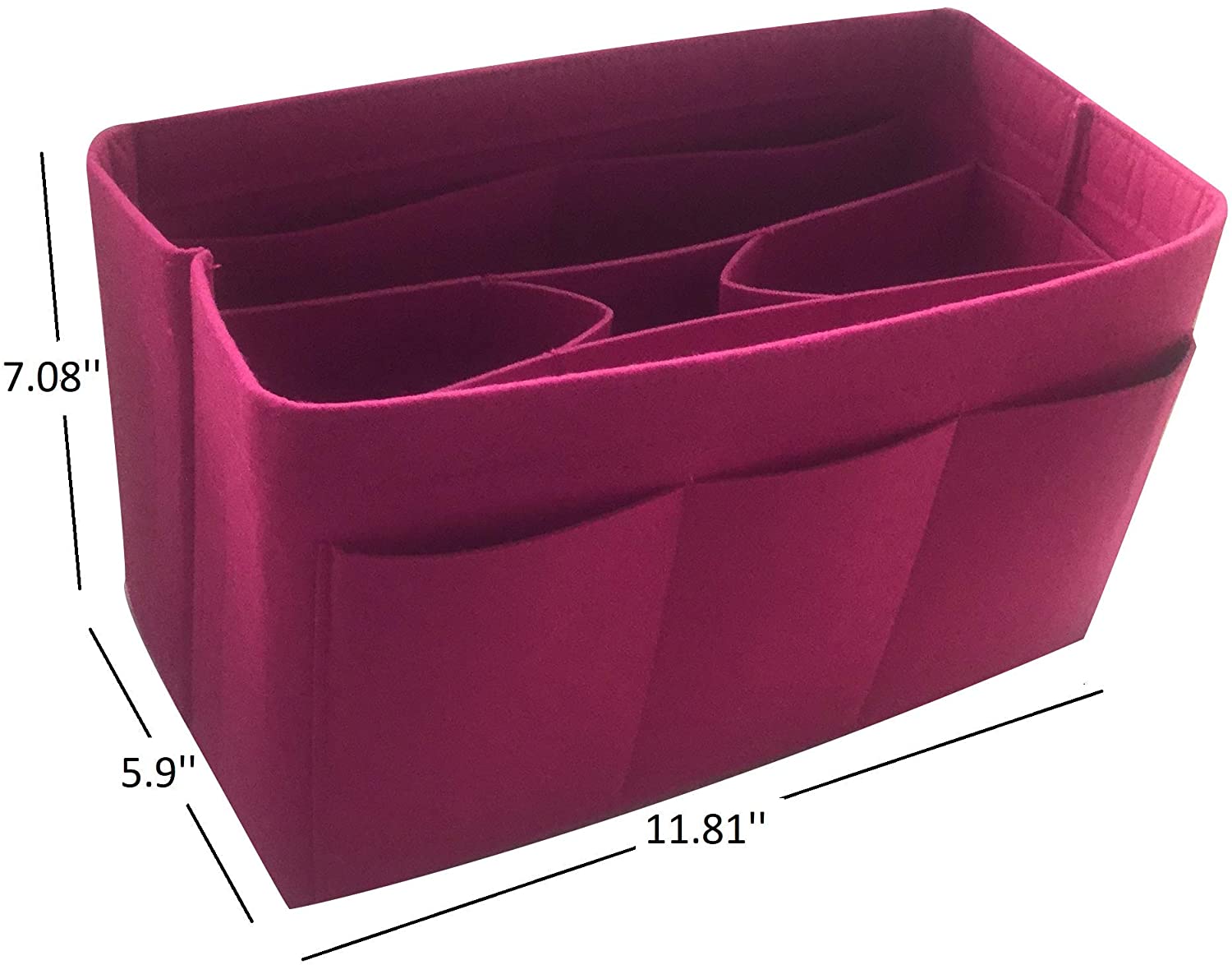 Felt Tote Bag Organizer Insert with Pockets, Handbag Purse Shaper, fits Neverfull, Speedy, Longchamp, etc.