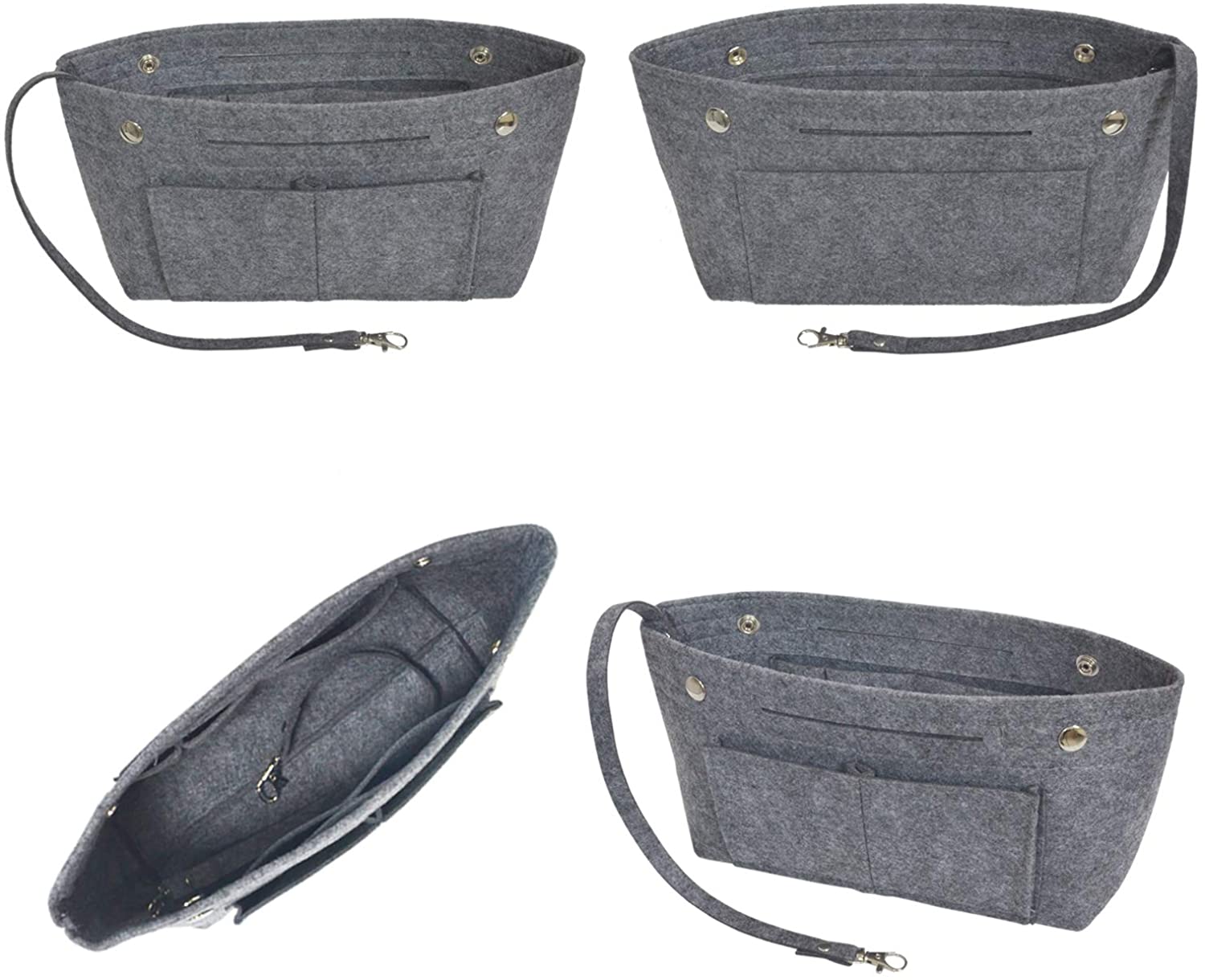 YIICOOLY Felt Tote Handbag Purse Organizer Insert Divider Shaper Bag in Bag
