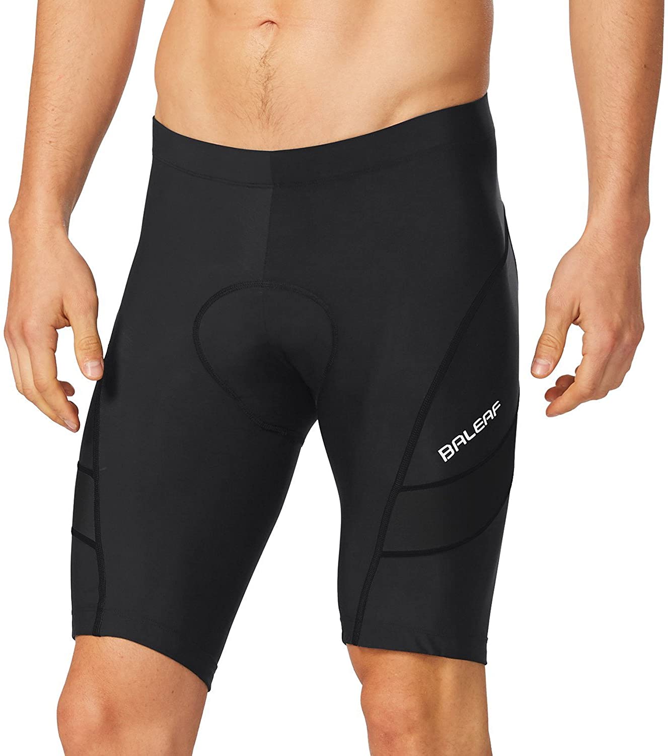 BALEAF Men's Bike Shorts Padded Cycling Bicycle Road Bike Tights Biker Pockets UPF 50+