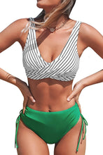 
                        
                          Load image into Gallery viewer, CUPSHE Women's Bikini Swimsuit Floral Print Lace Up Two Piece Bathing Suit
                        
                      