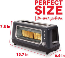 
                        
                          Cargar imagen en el visor de la galería, Dash Clear View Toaster: Extra Wide Slot Toaster with Stainless Steel Accents + See Through Window - JOY2ESpree
                        
                      