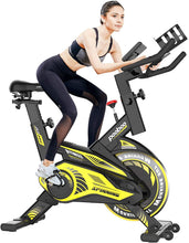 
                        
                          Cargar imagen en el visor de la galería, Pooboo Indoor Cycling Bike Belt Drive Exercise Bike Stationary with Comfortable Seat Cushion, Tablet Holder and LCD Monitor for Home Workout - JOY2ESpree
                        
                      