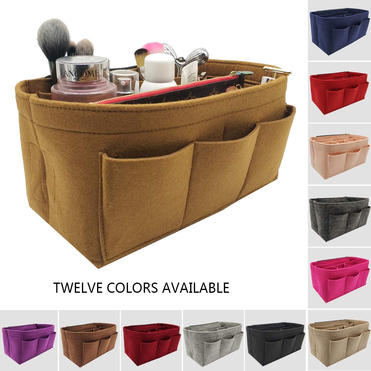 LEXSION Felt Purse Insert Bag Organizer Bag In Bag For Handbag Purse Organizer Fits Speedy Neverfull