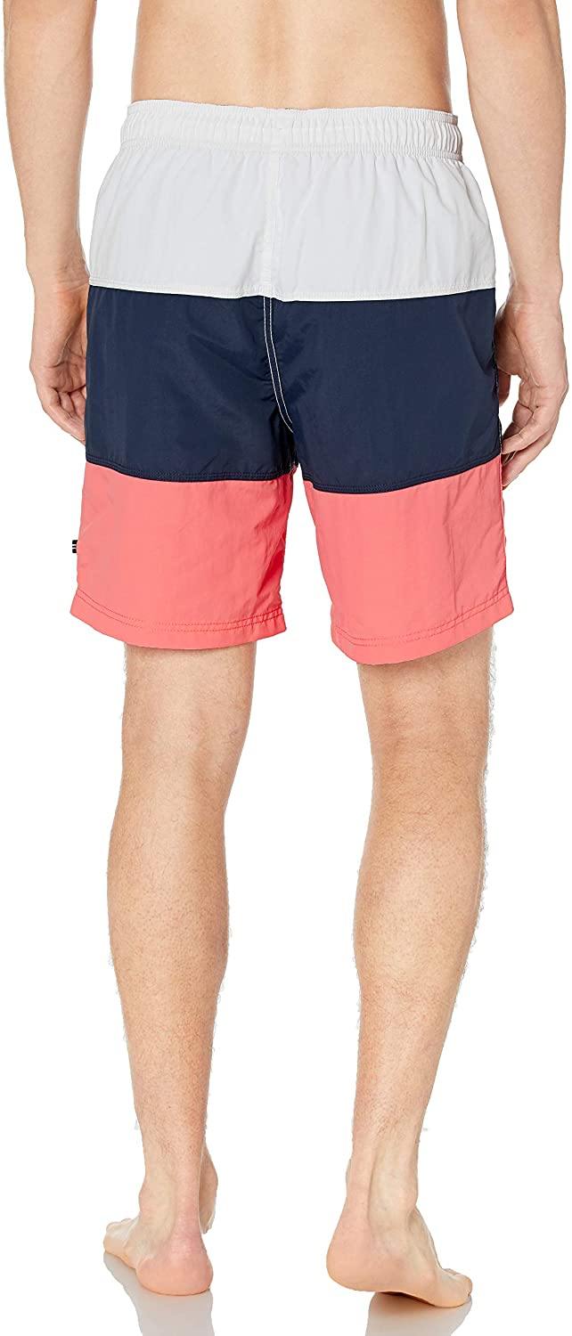 Nautica Men's Quick Dry Classic Logo Tri-Block Series Swim Trunk - JOY2ESpree