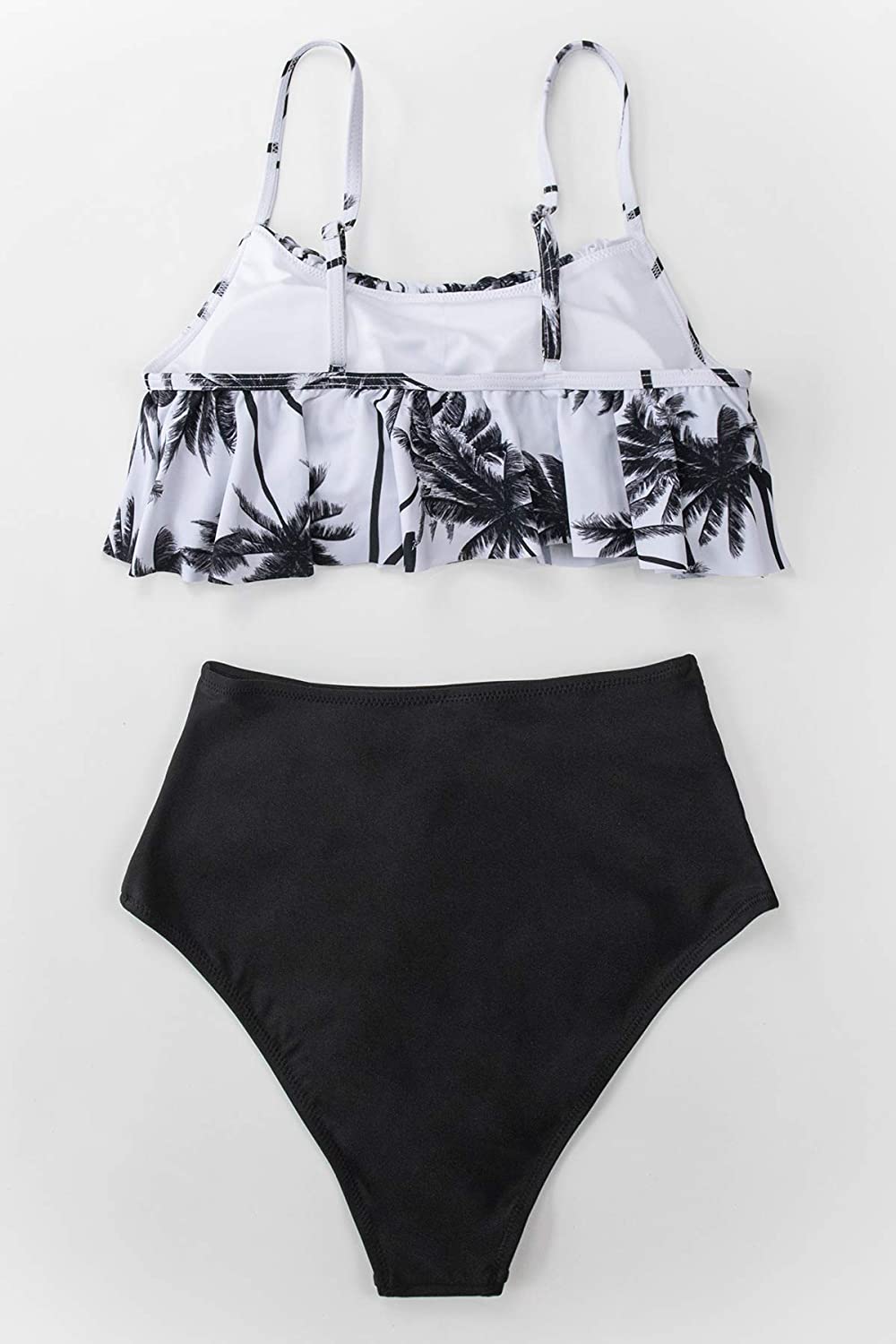 CUPSHE Women's High Waisted Falbala Bikini Set