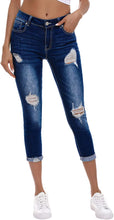 
                        
                          गैलरी व्यूवर में इमेज लोड करें, Resfeber Women's Ripped Boyfriend Jeans Cute Distressed Jeans Stretch Skinny Jeans with Hole
                        
                      