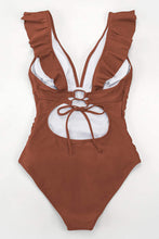 
                        
                          Muat gambar ke penampil Galeri, CUPSHE Women's V Neck One Piece Swimsuit Ruffled Lace Up Monokini
                        
                      