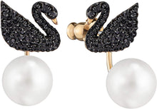 
                        
                          將圖片載入圖庫檢視器 SWAROVSKI Women's Iconic Swan Jewelry Collection, Rose Gold Tone Finish, Black Crystals - JOY2ESpree
                        
                      