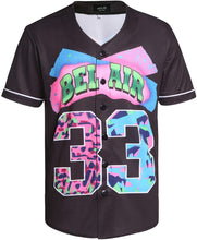 
                        
                          Muat gambar ke penampil Galeri, MOLPE 90s Hip Hop Clothing for Men and Women, Unisex Bel Air 23 Baseball Jersey, Mens Printed Urban Shirts for Party
                        
                      