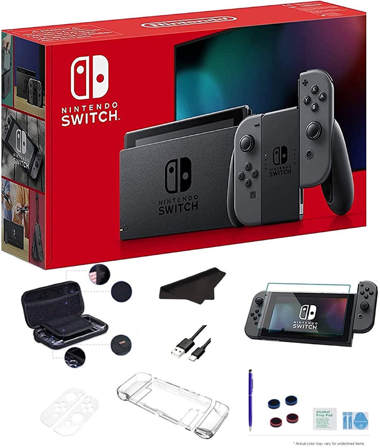 Newest Nintendo Switch Console with Neon Blue and Neon Red Joy-Con + Mario Kart 8 Deluxe - JOY2ESpree