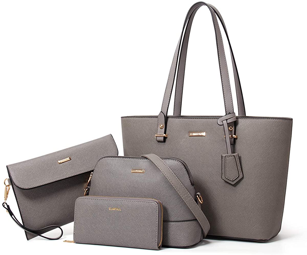 Women Fashion Handbags Wallet Tote Bag Shoulder Bag Top Handle Satchel Purse Set 4pcs