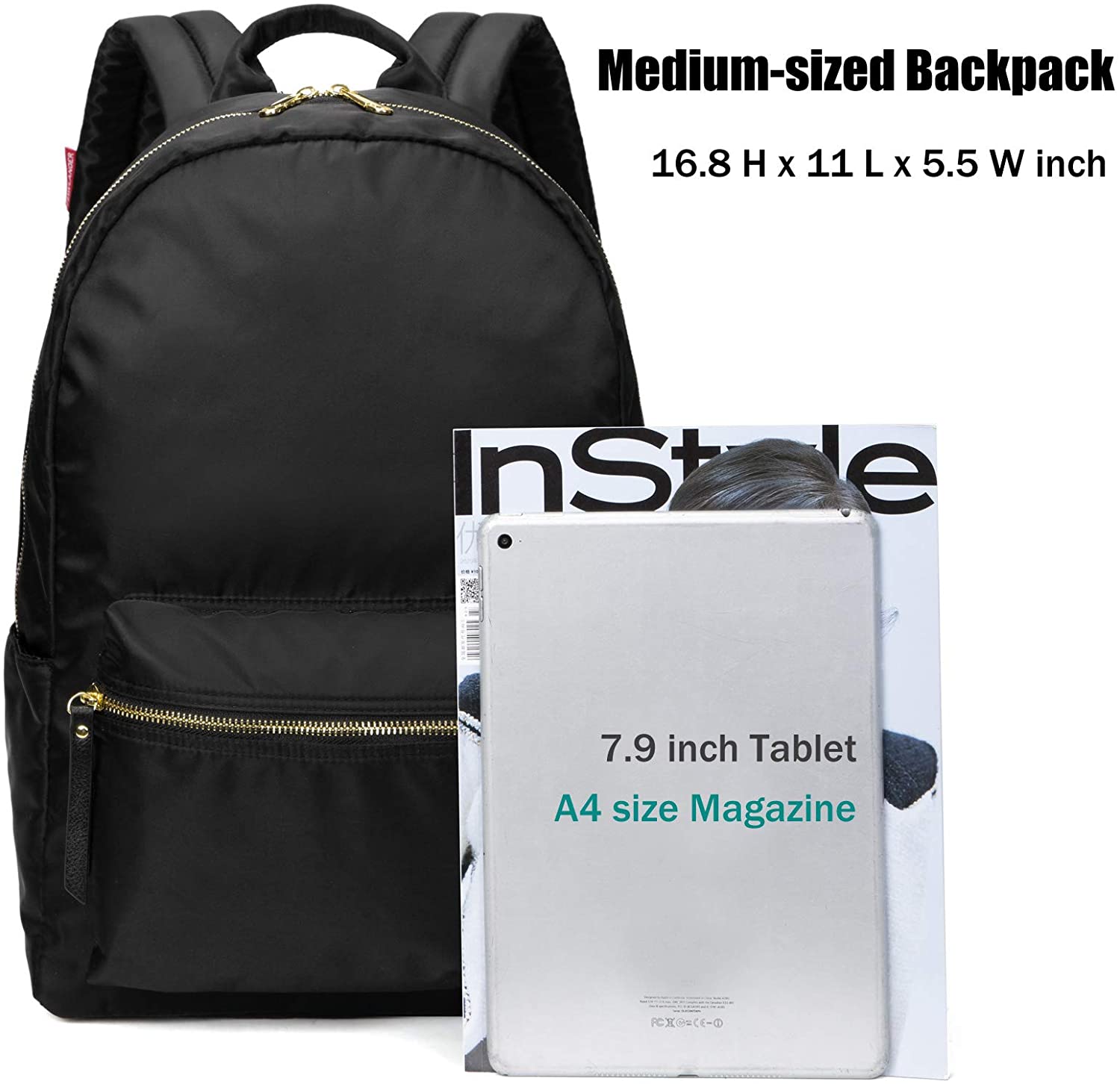 HawLander Lightweight Backpack for Women or Girls, Mid-Volume 20.0L