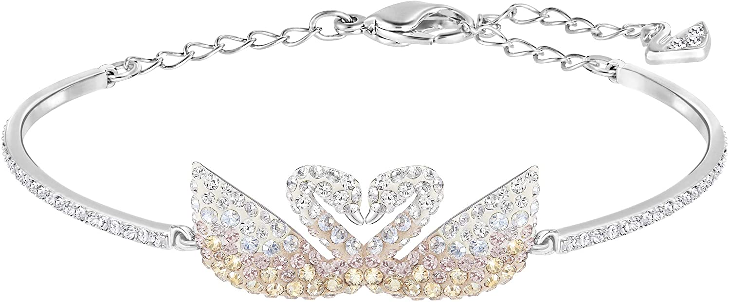 SWAROVSKI Women's Iconic Swan Crystal Jewelry Collection, Rhodium Finish - JOY2ESpree