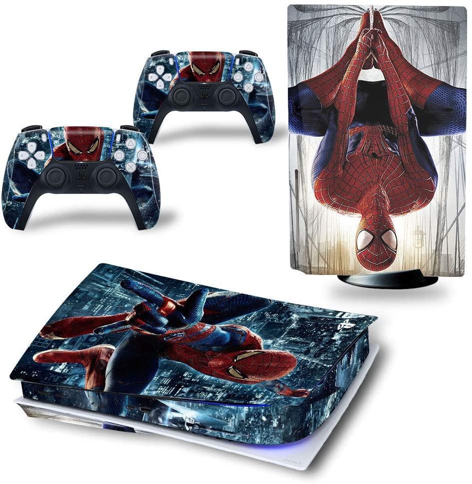 Mmoptop PS5 Skin for Playstation 5 Disc Version Console and Controller Vinyl Cover Skins Wrap - Black Pan-Ther - JOY2ESpree