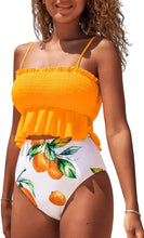 
                        
                          Muat gambar ke penampil Galeri, CUPSHE Women's High Waist Bikini Swimsuit Ruffle Smock Floral Print Two Piece Bathing Suit
                        
                      