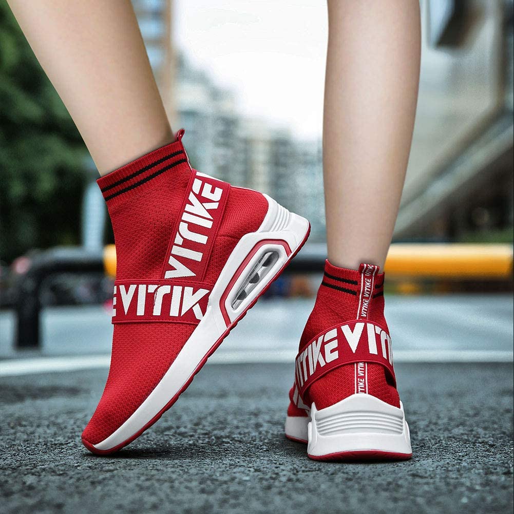 Women's Walking Shoes Running Shoes Socks Platform Fashion Mesh Sneakers Air Cushion Athletic Gym Casual Loafers Dance Hip-hop Shoes