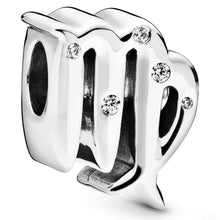
                        
                          Load image into Gallery viewer, Pandora Jewelry Sparkling Virgo Zodiac Cubic Zirconia Charm in Sterling Silver - JOY2ESpree
                        
                      