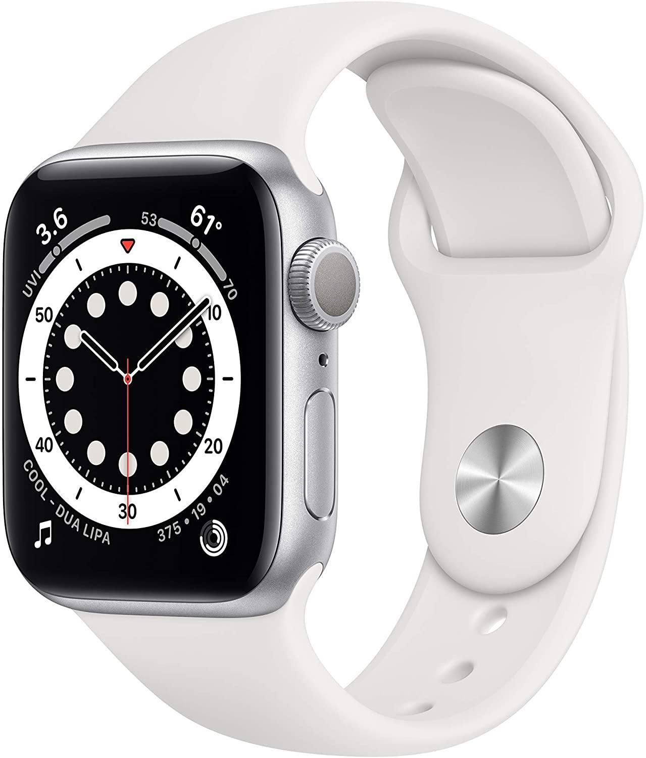 Apple Watch Series 6 (GPS, 44mm) - Space Gray Aluminum Case with Black Sport Band (Renewed) - JOY2ESpree