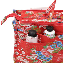 
                        
                          Load image into Gallery viewer, BTSKY New Printing Handbag Organizers Inside Purse Insert-High Capacity 13 Pockets Bag Tote Organizer with Handle Peacock Flower
                        
                      