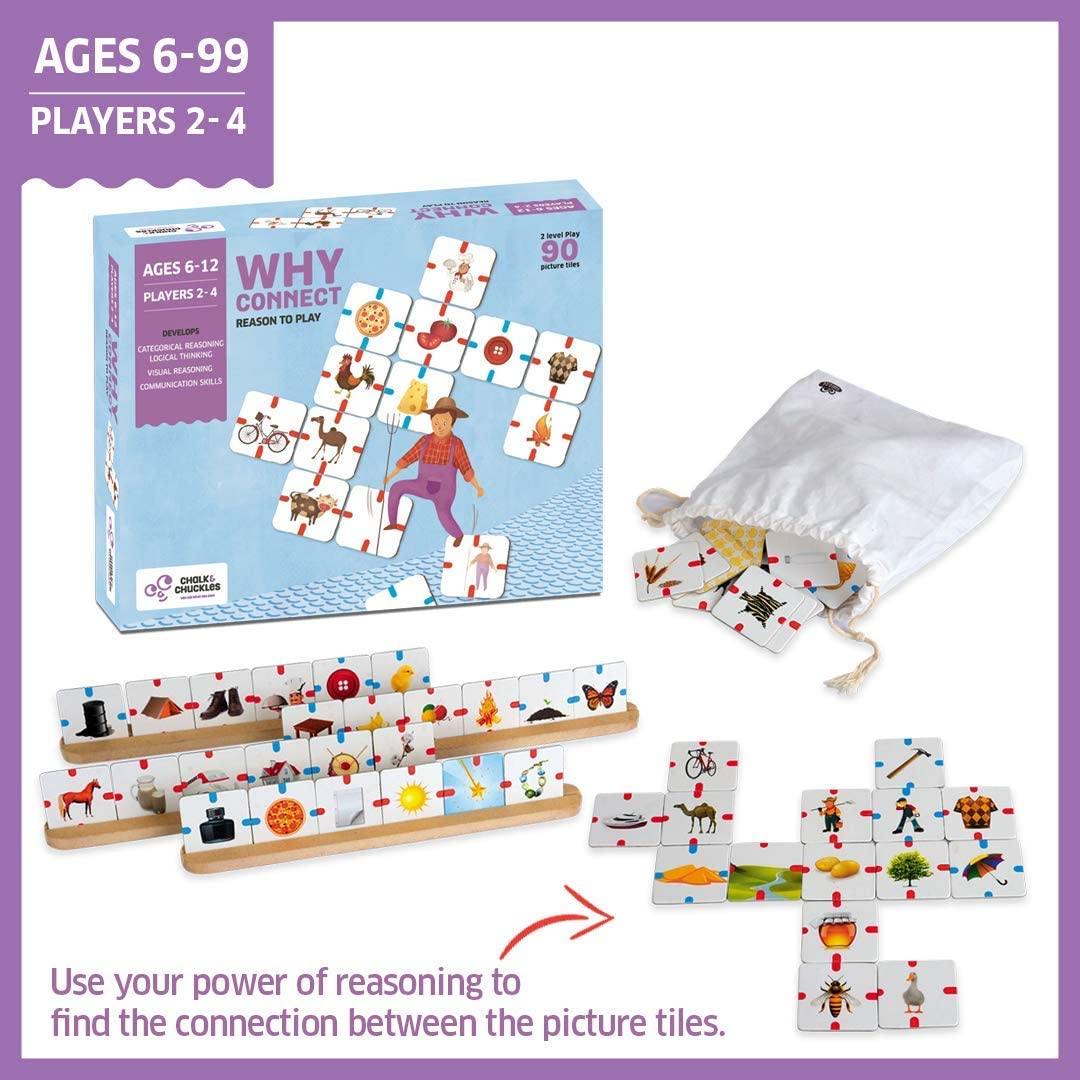 Chalk and Chuckles Rolling Tales, Story Telling Wooden Dice Cubes with Feelings & Objects Ages 5 to 99 Years Old Create Endless Stories - JOY2ESpree