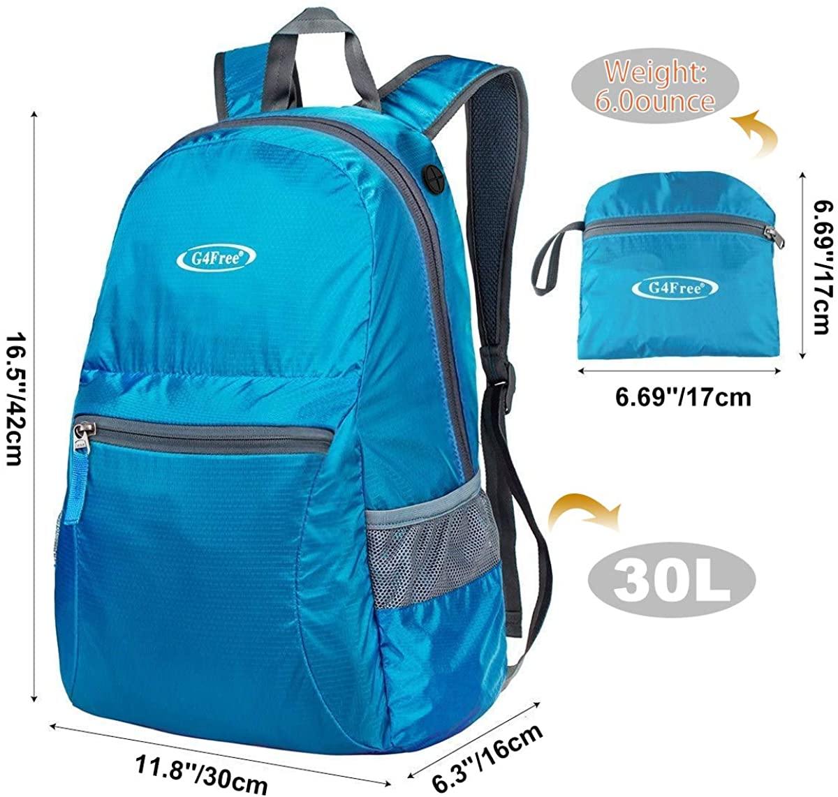 G4Free Ultra Lightweight Packable Backpack Travel Hiking Daypack Handy Foldable Water Resistant Camping Outdoor Backpack - JOY2ESpree