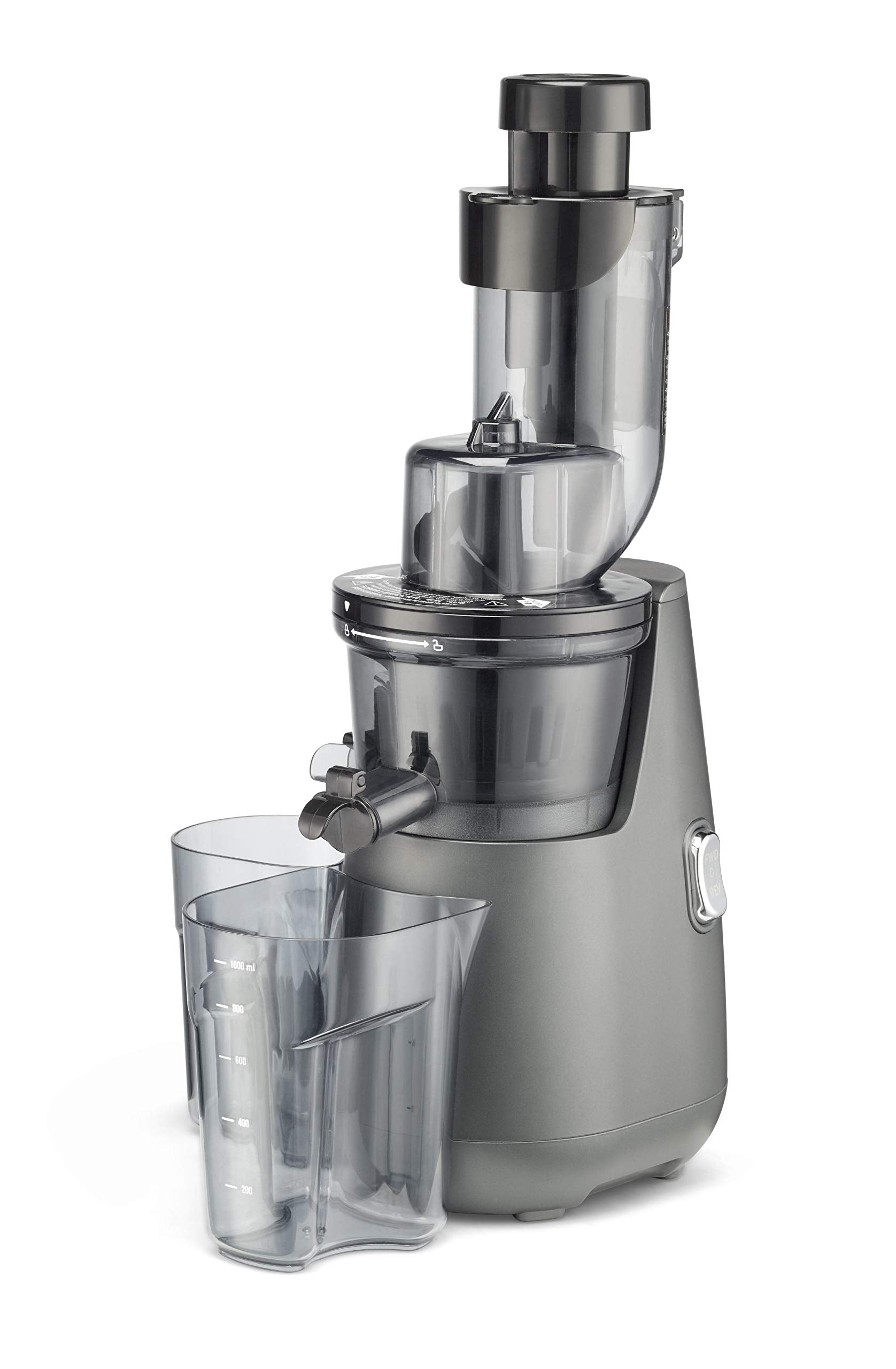 Cuisinart CSJ-300 Easy Clean Slow Juicer, 10.24"(L) x 6.97"(W) x 18.27"(H), Silver/Black - JOY2ESpree