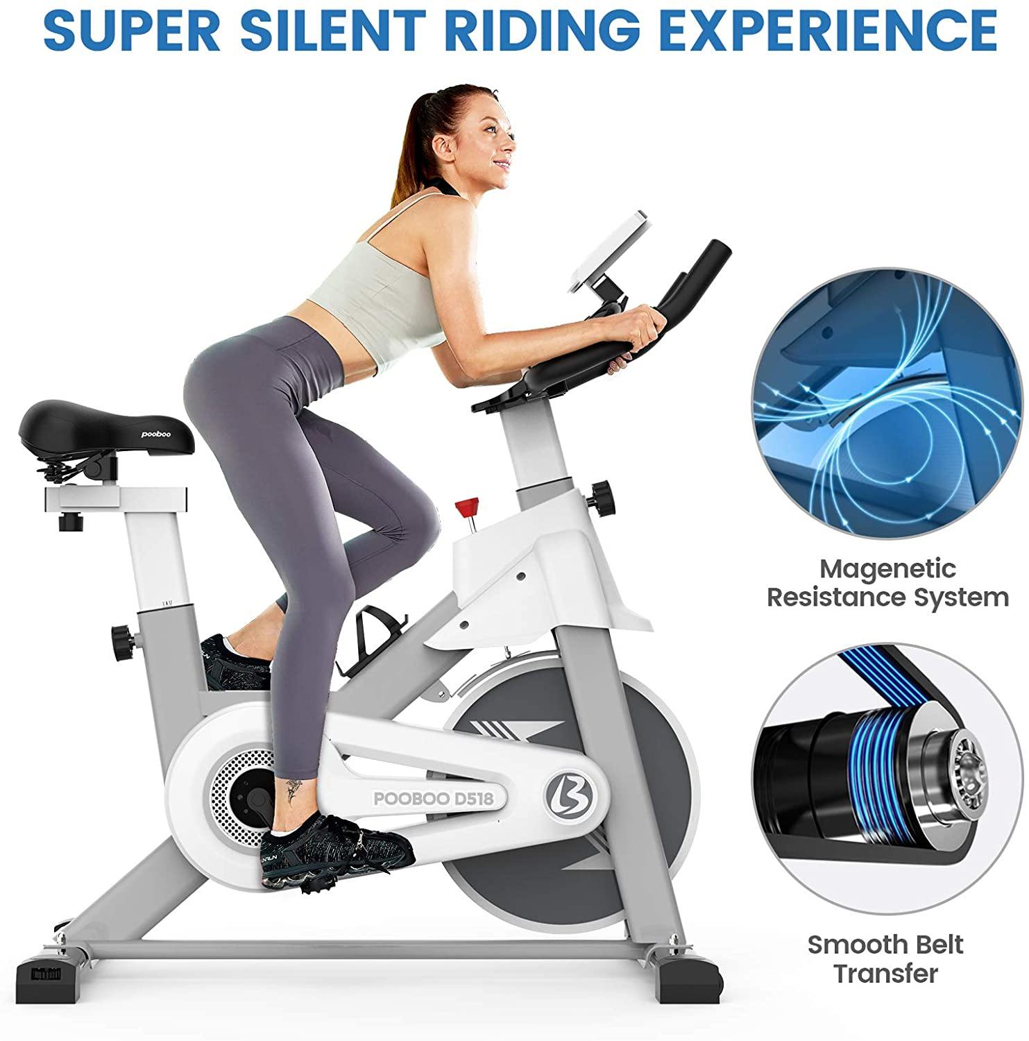 pooboo Indoor Cycling Bike with Magnetic Resistance Exercise Bikes Stationary - JOY2ESpree