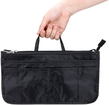 
                        
                          Load image into Gallery viewer, BTSKY New Printing Handbag Organizers Inside Purse Insert-High Capacity 13 Pockets Bag Tote Organizer with Handle Peacock Flower
                        
                      