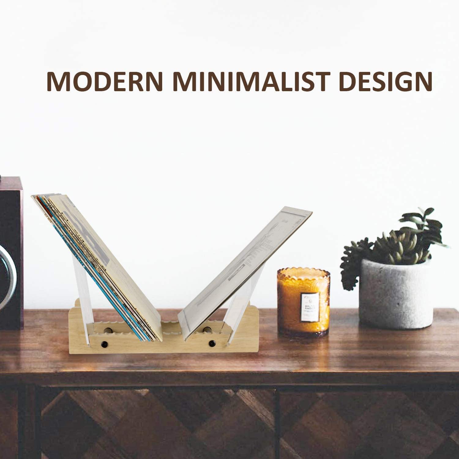 siemsove Vinyl Record Storage Holder-Showcase Your Favorite LPs - JOY2ESpree
