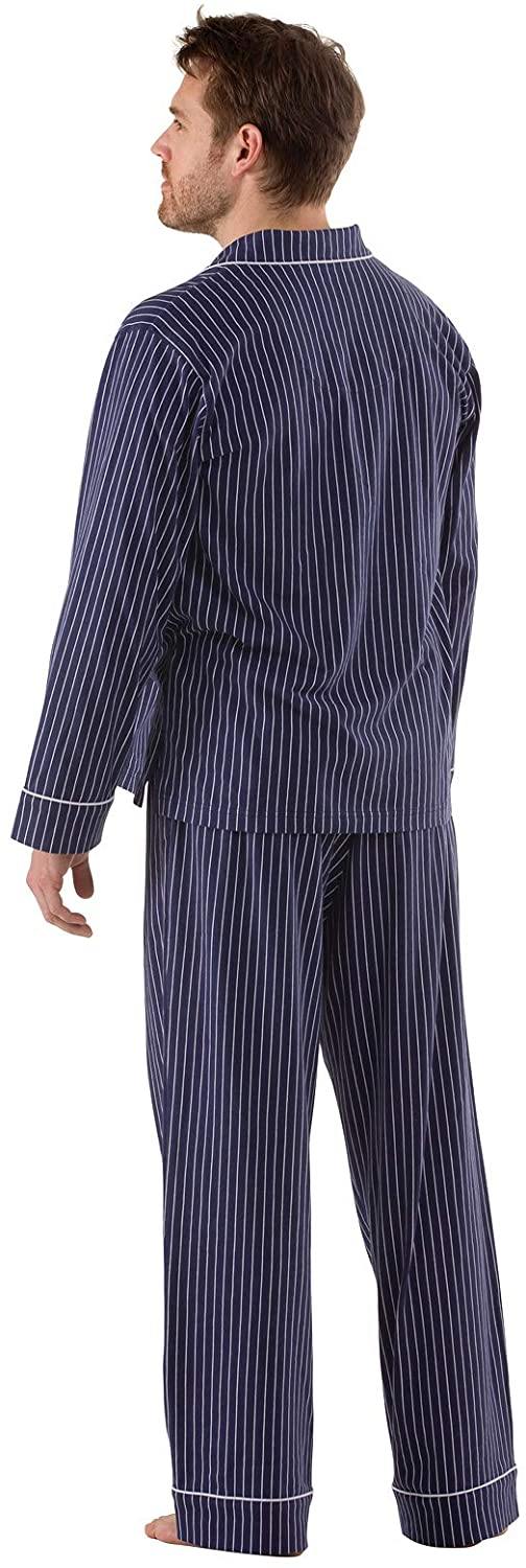 PajamaGram Classic Mens Pajamas Cotton - Men Pajamas Set