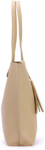 
                        
                          Load image into Gallery viewer, Minimalist Clean Cut Pebbled Faux Leather Tote Womens Shoulder Handbag
                        
                      
