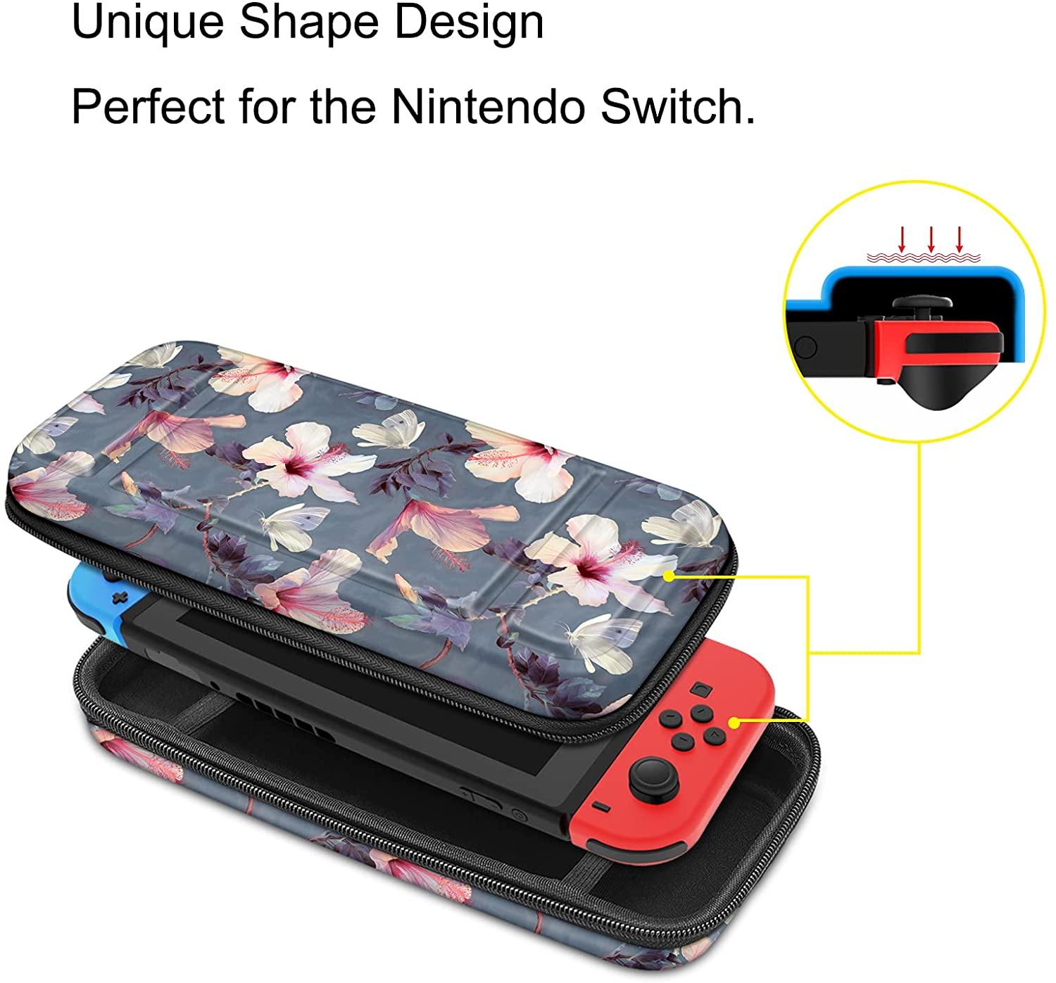Fintie Carry Case for Nintendo Switch - [Shockproof] Hard Shell Protective Cover Travel Bag w/10 Game Card Slots - JOY2ESpree