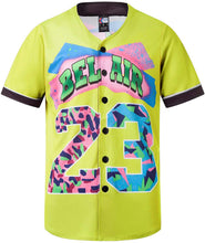 
                        
                          Muat gambar ke penampil Galeri, MOLPE 90s Hip Hop Clothing for Men and Women, Unisex Bel Air 23 Baseball Jersey, Mens Printed Urban Shirts for Party
                        
                      