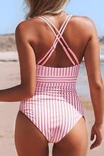 
                        
                          Load image into Gallery viewer, CUPSHE Women's V Neck One Piece Swimsuit Ruffled Back Cross Swimwear
                        
                      