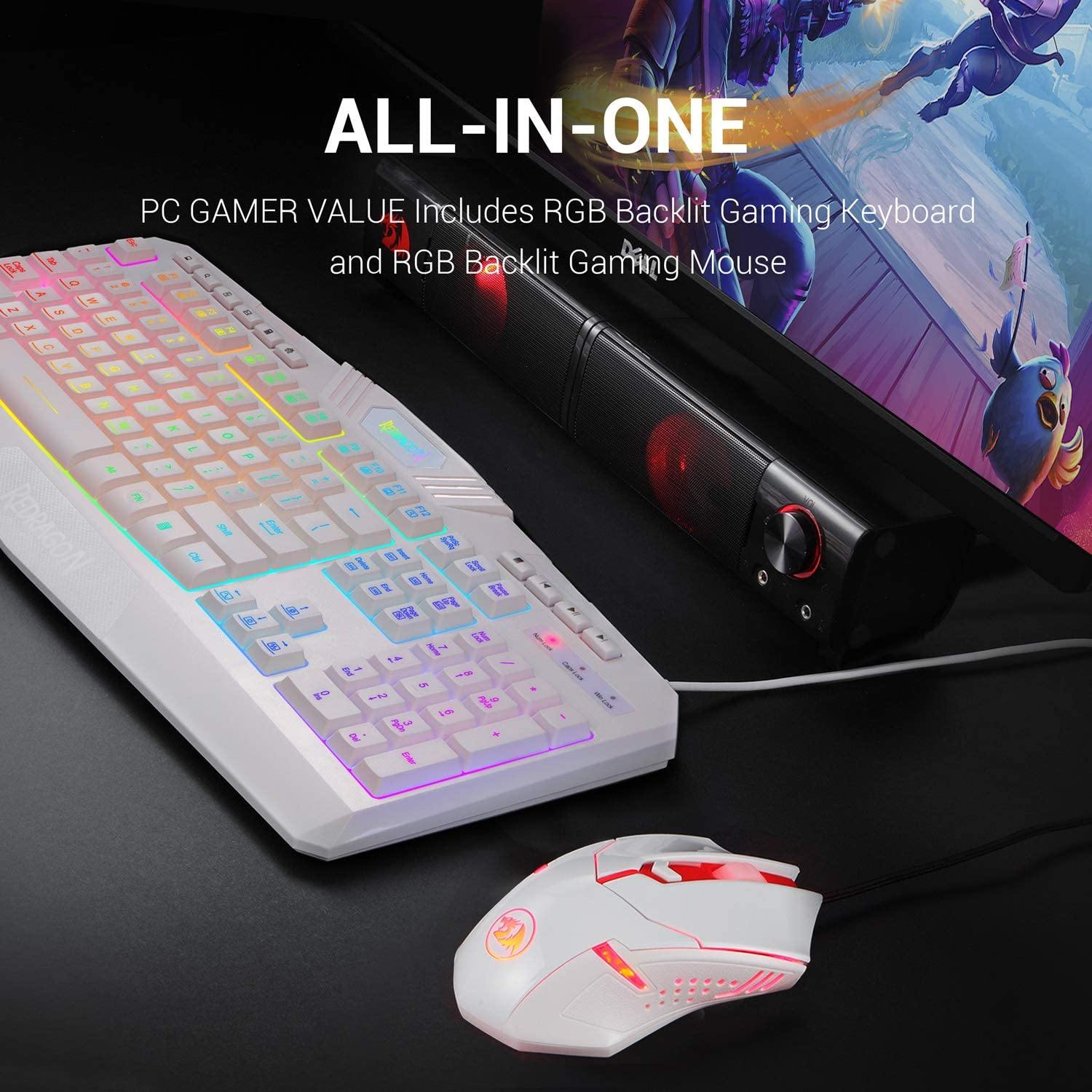 Redragon S101 Wired Gaming Keyboard and Mouse Combo RGB Backlit Gaming Keyboard - JOY2ESpree