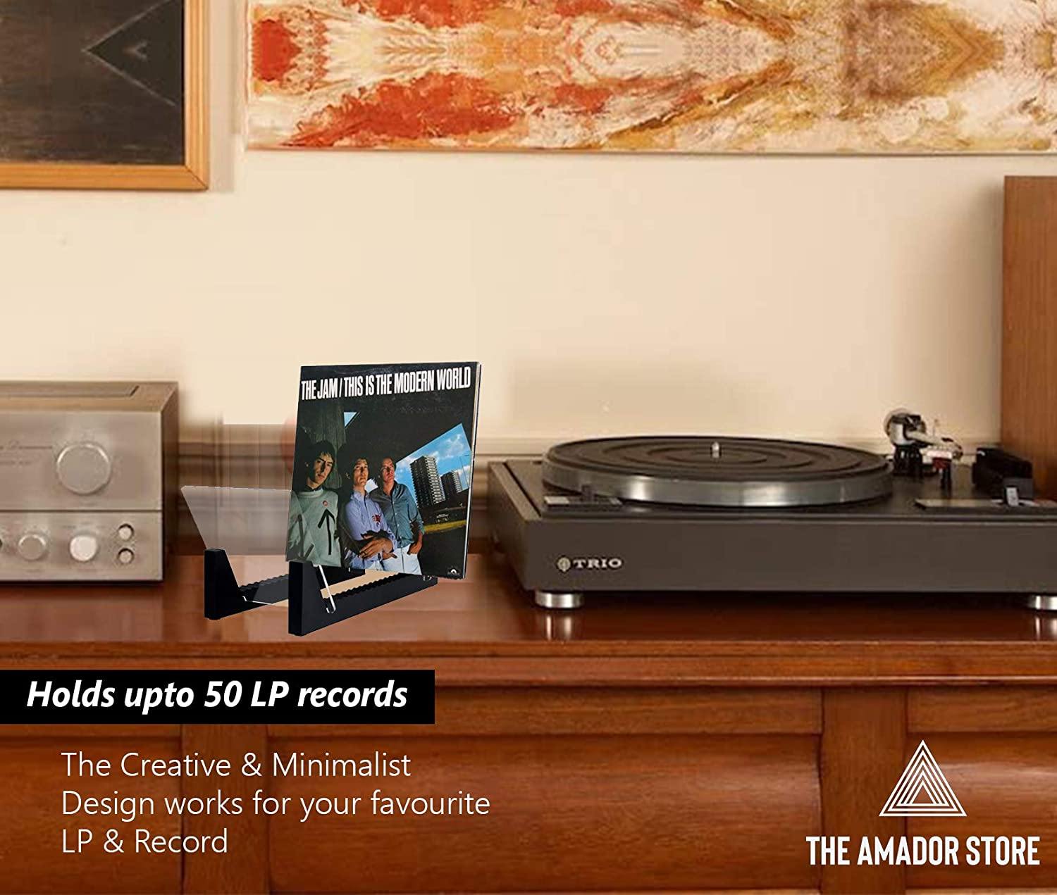 The Amador's Store Vinyl LP Record Rack 25-30 LP Storage Stand Holder - JOY2ESpree