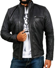 
                        
                          Cargar imagen en el visor de la galería, Laverapelle Men's Genuine Lambskin Leather Jacket (Black-Snaff, Custom, Polyester Lining)-1501135
                        
                      