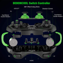 
                        
                          Load image into Gallery viewer, BEBONCOOL Wireless Pro Controller for Switch, Wireless Controller for Switch Pro Controller with Vibration - JOY2ESpree
                        
                      
