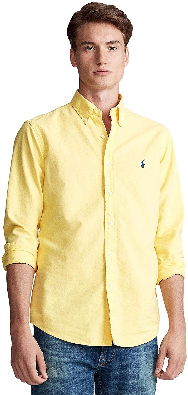 Ralph Lauren Mens Logo Button-Down Dress Shirt