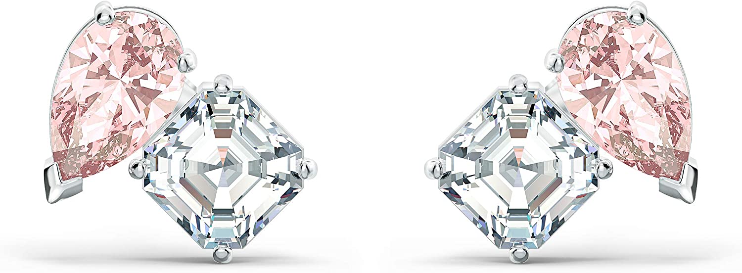 SWAROVSKI Women's Attract Soul Jewelry Collection, Rhodium Finish, Pink Crystals - JOY2ESpree