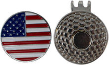 
                        
                          Cargar imagen en el visor de la galería, DA VINCI Magnetic Golf Hat Clip with 1 Inch Embossed Patriotic Metal Golf Ball Marker - JOY2ESpree
                        
                      
