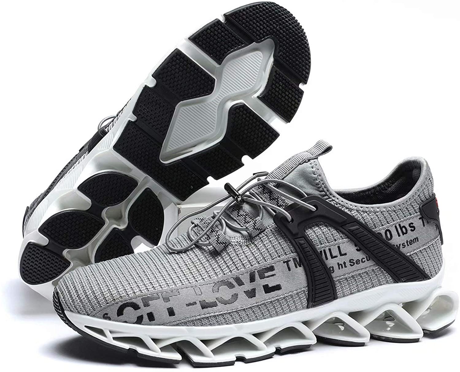 Pozvnn Mens Blade Sneakers Athletic Running Shoes Non Slip Walking Fashion Tennis Shoes