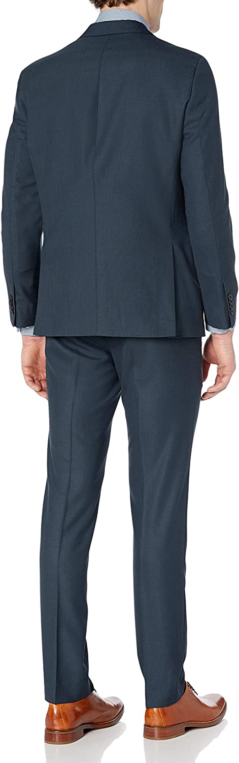 Unlisted by Kenneth Cole Men's 2 Button Slim Fit Suit with Hemmed Pant