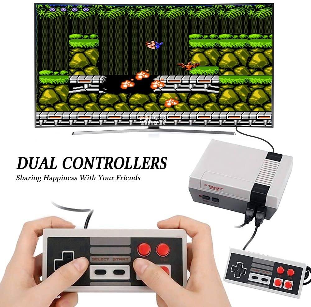 Sorlakar Retro Game Console, AV Output NES Console with Built-in 620 Classic Video Games and 2 Controllers Plug and Play for Kids and Adults (A) - JOY2ESpree