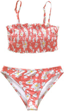 
                        
                          Muat gambar ke penampil Galeri, CUPSHE Women's Floral Smocked Bandeau Bikini Sets
                        
                      