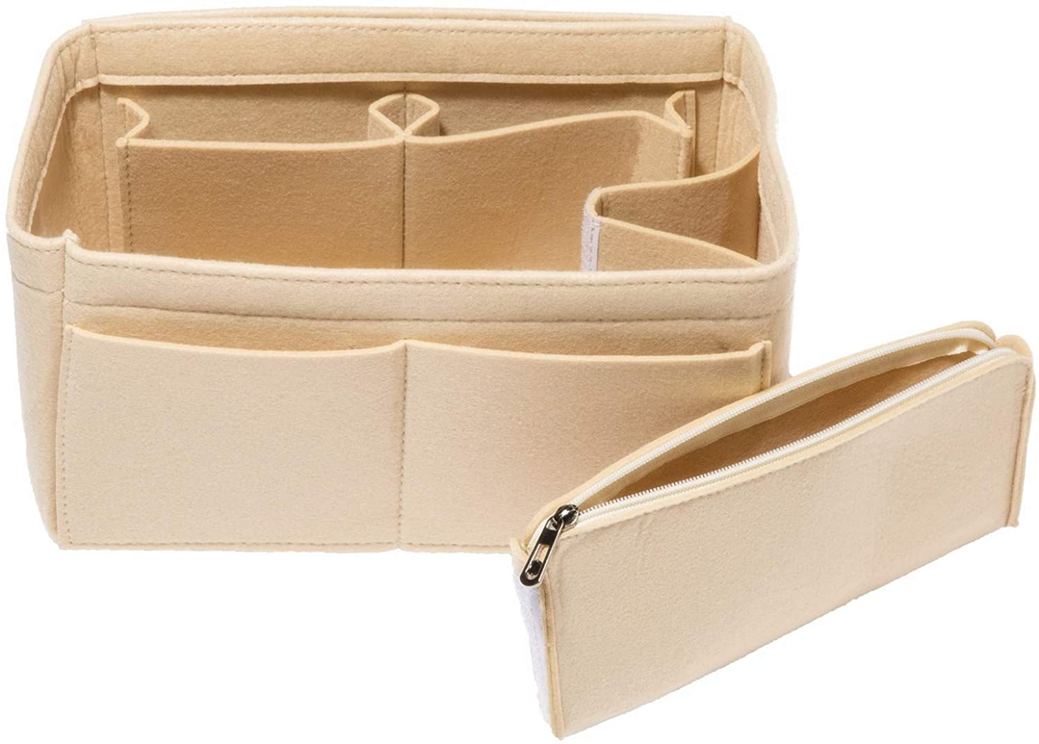HEALTHLOVE Felt Insert Bag Organizer Purse Organizer Include Zipper Purse for Handbag Choice 3 Size