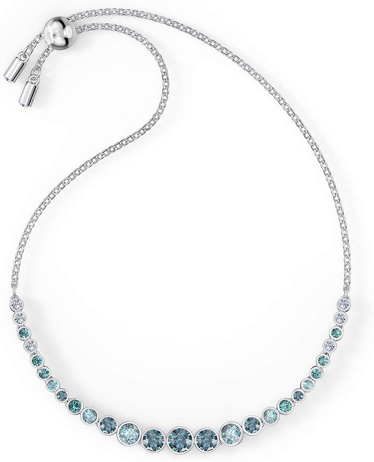 SWAROVSKI Women's Emily Bracelet Collection, Rhodium Finish, Blue Crystals - JOY2ESpree