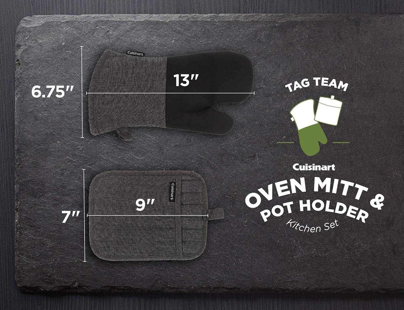 Cuisinart Chambray Neoprene Mini Oven Mitts, 2 Pack – Heat Resistant to 400 F . - JOY2ESpree
